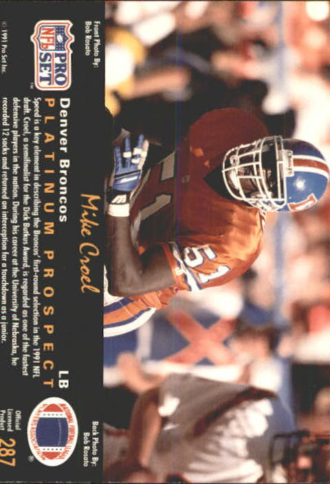1991 Pro Set Platinum Football Card 284 315 Pick Your Player EBay
