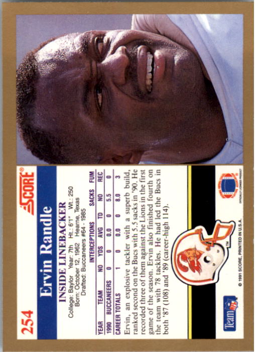 1991 Score Football "Main Set" Cards #251 to #500 Rookies and Veterans - Picture 9 of 499