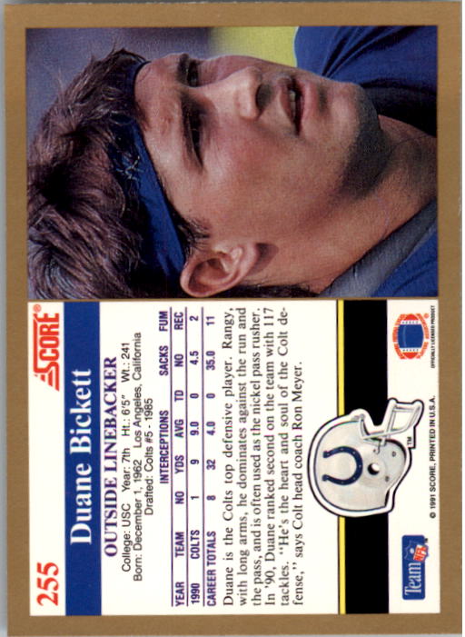 1991 Score Football "Main Set" Cards #251 to #500 Rookies and Veterans - Picture 11 of 499