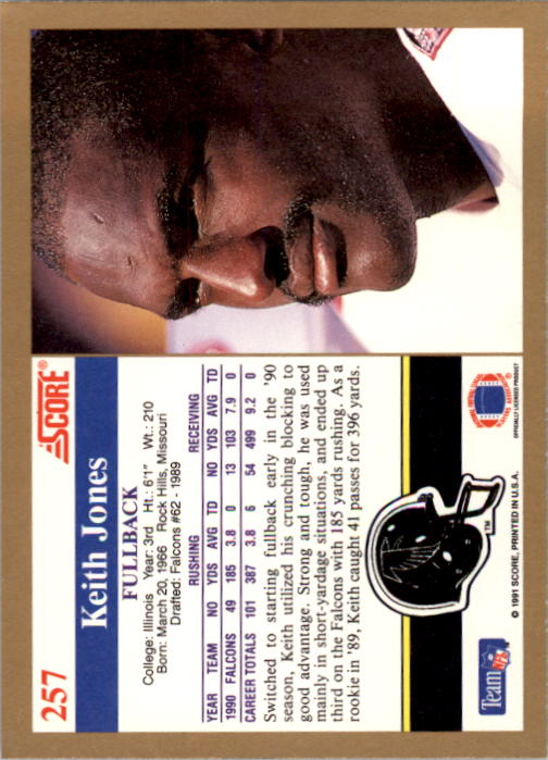 1991 Score Football "Main Set" Cards #251 to #500 Rookies and Veterans - Picture 15 of 499