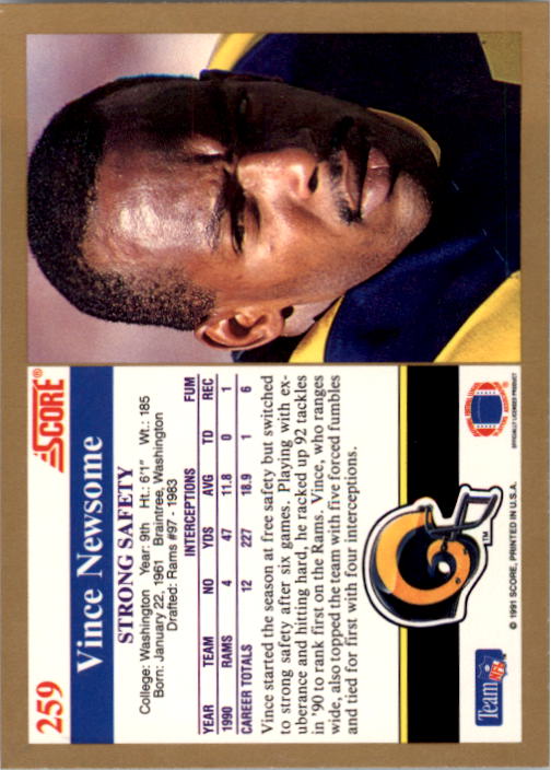1991 Score Football "Main Set" Cards #251 to #500 Rookies and Veterans - Picture 19 of 499