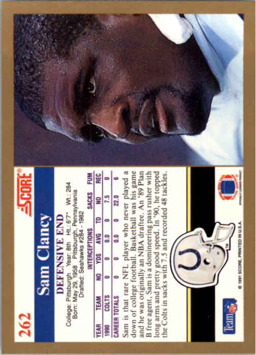 1991 Score Football "Main Set" Cards #251 to #500 Rookies and Veterans - Picture 25 of 499