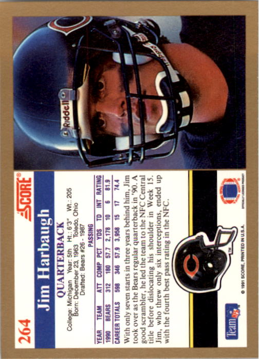 1991 Score Football "Main Set" Cards #251 to #500 Rookies and Veterans - Picture 29 of 499