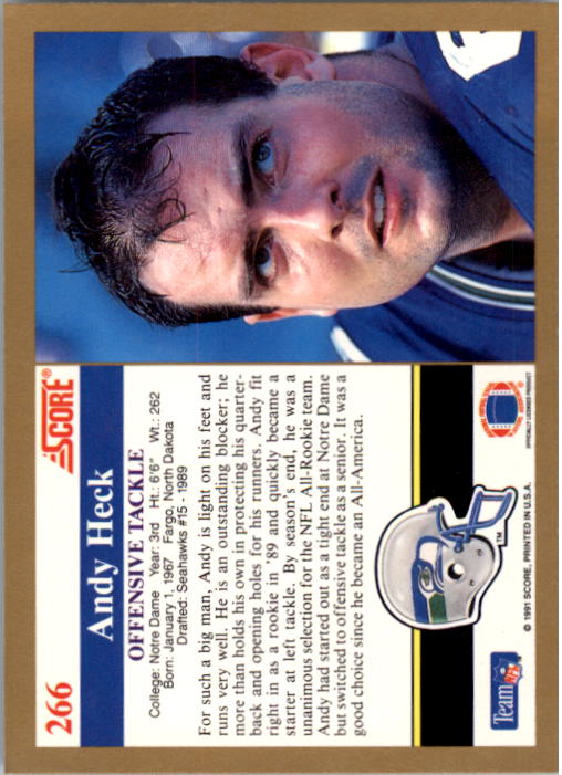 1991 Score Football "Main Set" Cards #251 to #500 Rookies and Veterans - Picture 33 of 499