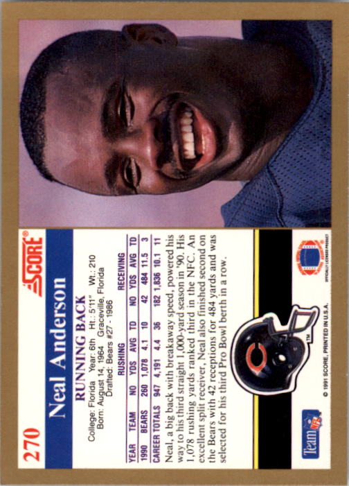 1991 Score Football "Main Set" Cards #251 to #500 Rookies and Veterans - Picture 41 of 499