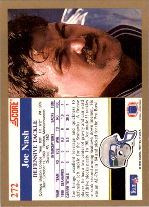 1991 Score Football "Main Set" Cards #251 to #500 Rookies and Veterans - Picture 45 of 499