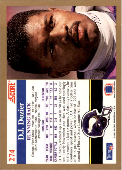 1991 Score Football "Main Set" Cards #251 to #500 Rookies and Veterans - Picture 49 of 499