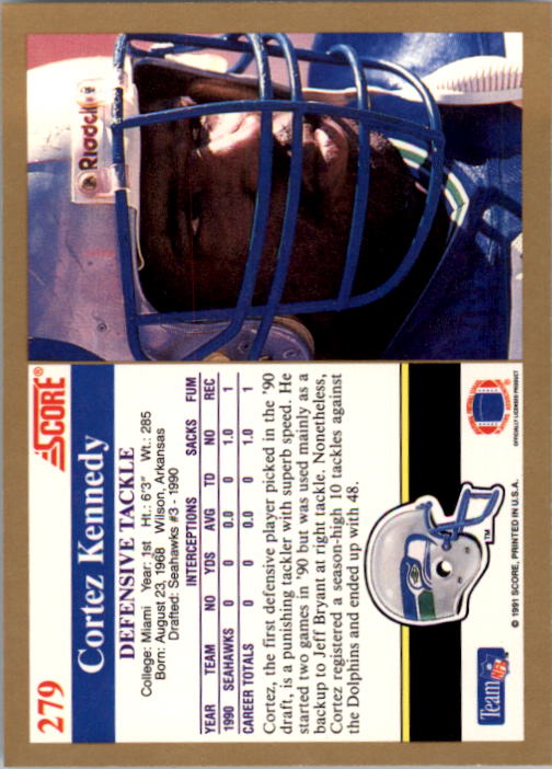1991 Score Football "Main Set" Cards #251 to #500 Rookies and Veterans - Picture 59 of 499