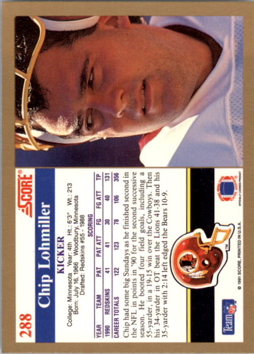 1991 Score Football "Main Set" Cards #251 to #500 Rookies and Veterans - Picture 77 of 499