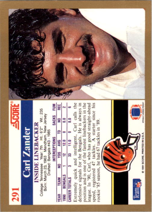 1991 Score Football "Main Set" Cards #251 to #500 Rookies and Veterans - Picture 83 of 499