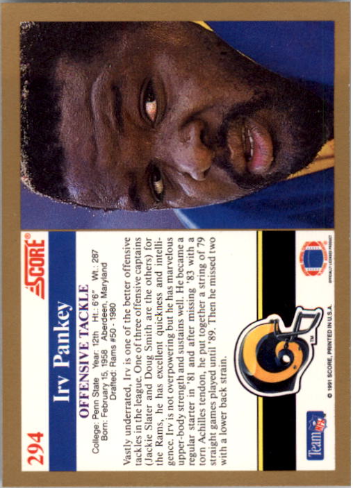 1991 Score Football "Main Set" Cards #251 to #500 Rookies and Veterans - Picture 89 of 499