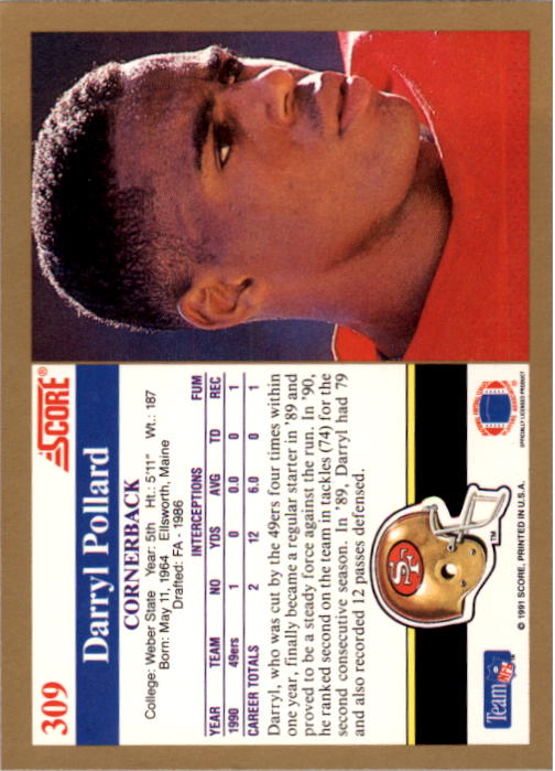 1991 Score Football "Main Set" Cards #251 to #500 Rookies and Veterans - Picture 119 of 499