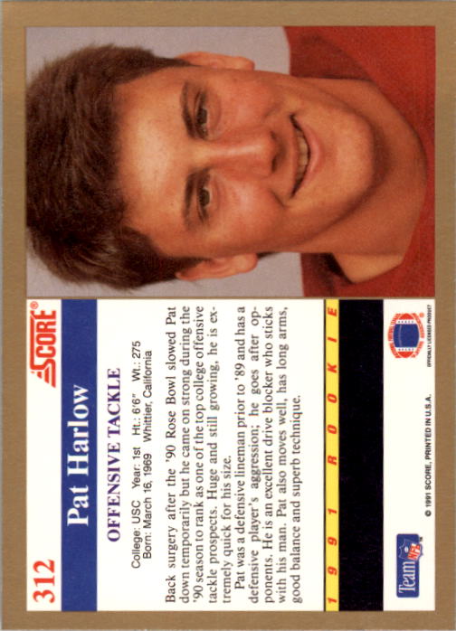 1991 Score Football "Main Set" Cards #251 to #500 Rookies and Veterans - Picture 125 of 499