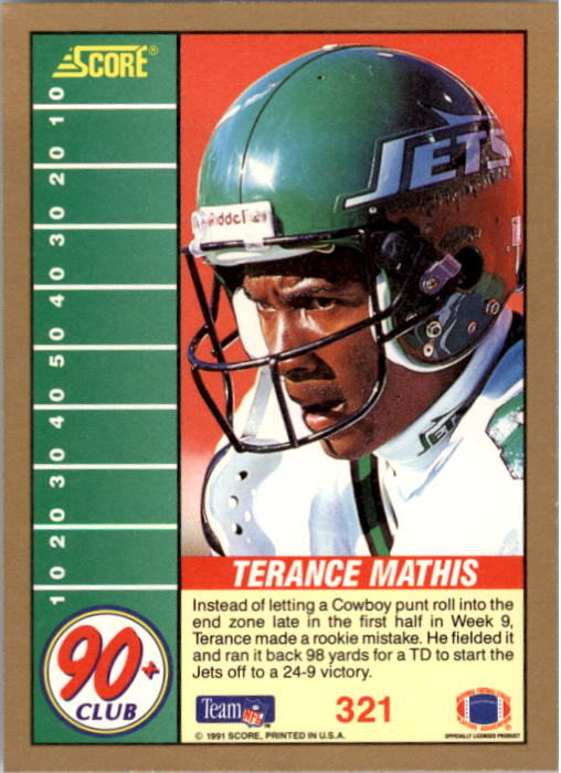 1991 Score Football "Main Set" Cards #251 to #500 Rookies and Veterans - Picture 143 of 499