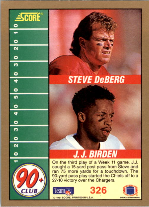 1991 Score Football "Main Set" Cards #251 to #500 Rookies and Veterans - Picture 153 of 499