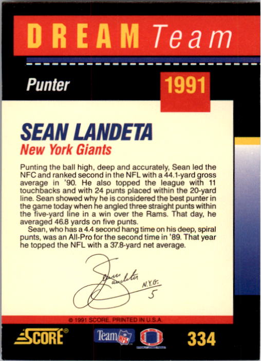 1991 Score Football "Main Set" Cards #251 to #500 Rookies and Veterans - Picture 169 of 499