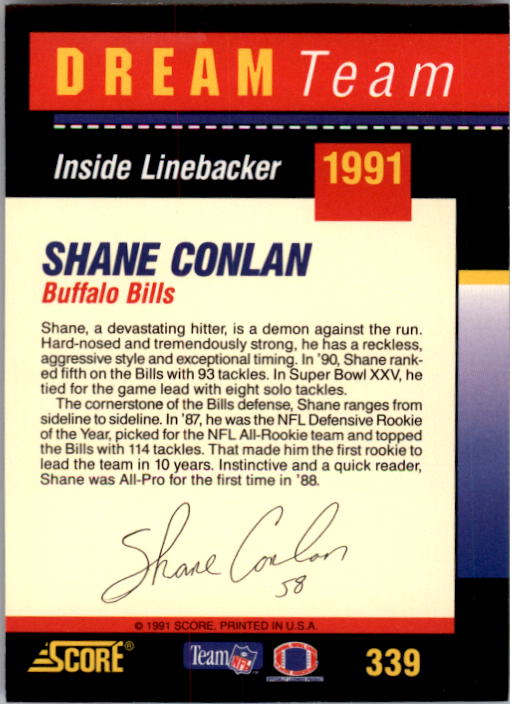 1991 Score Football "Main Set" Cards #251 to #500 Rookies and Veterans - Picture 179 of 499