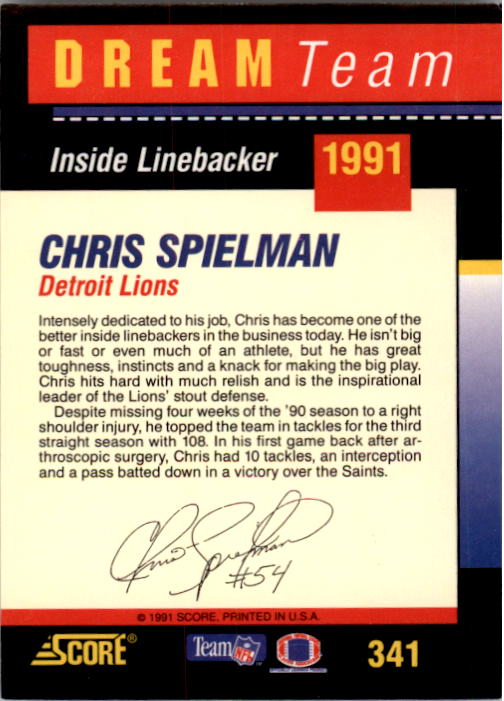 1991 Score Football "Main Set" Cards #251 to #500 Rookies and Veterans - Picture 183 of 499