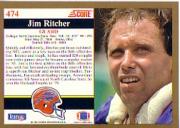 1991 Score Football "Main Set" Cards #251 to #500 Rookies and Veterans - Picture 447 of 499