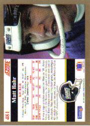 1991 Score Football "Main Set" Cards #251 to #500 Rookies and Veterans - Picture 461 of 499