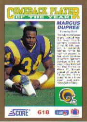 1991 Score Football "Main Set" Cards #501 to #686 Rookies and Veterans - Picture 232 of 361