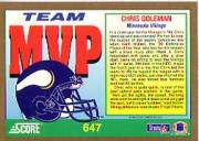 1991 Score Football "Main Set" Cards #501 to #686 Rookies and Veterans - Picture 288 of 361