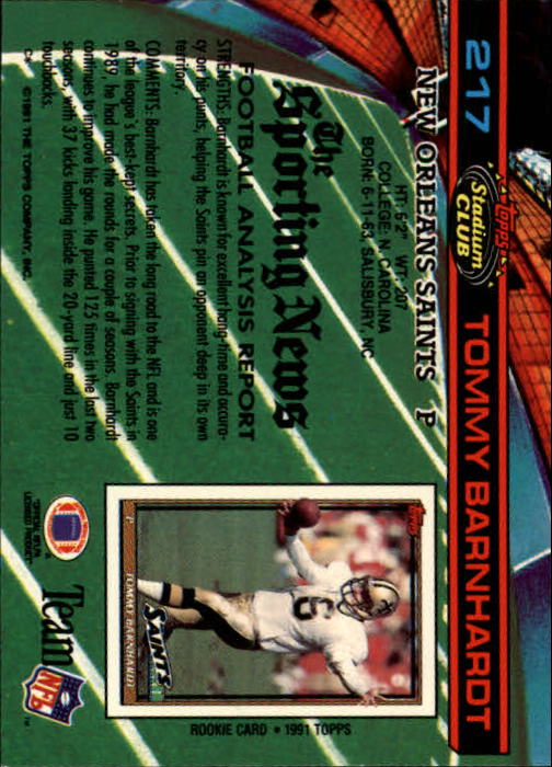 : 1994 Stadium Club Super Teams Super Bowl Football #218 Paul  Gruber Tampa Bay Buccaneers Official NFL Trading Card From Topps :  Collectibles & Fine Art