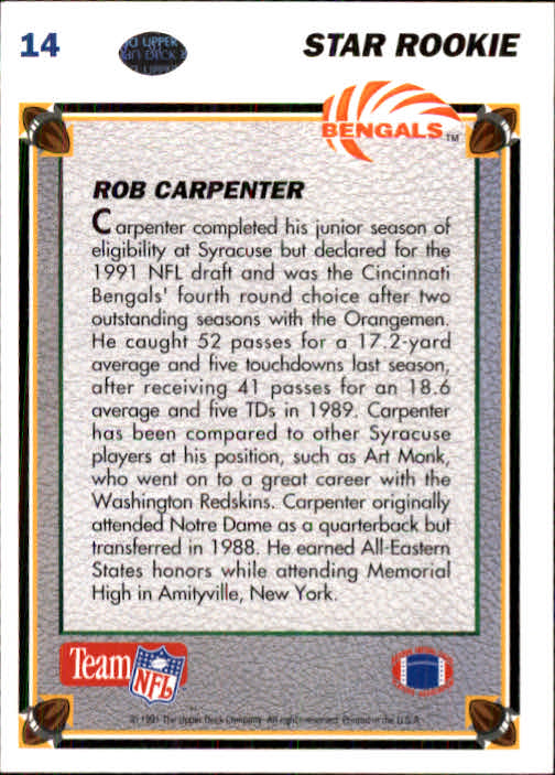 1991 Upper Deck Football "Main Set" Cards #1 to #250 Rookies and Veterans - Picture 31 of 495