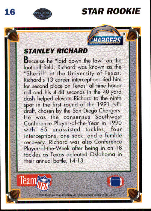 1991 Upper Deck Football "Main Set" Cards #1 to #250 Rookies and Veterans - Picture 35 of 495