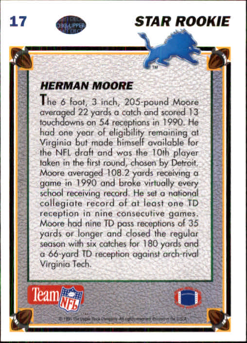 1991 Upper Deck Football "Main Set" Cards #1 to #250 Rookies and Veterans - Picture 37 of 495