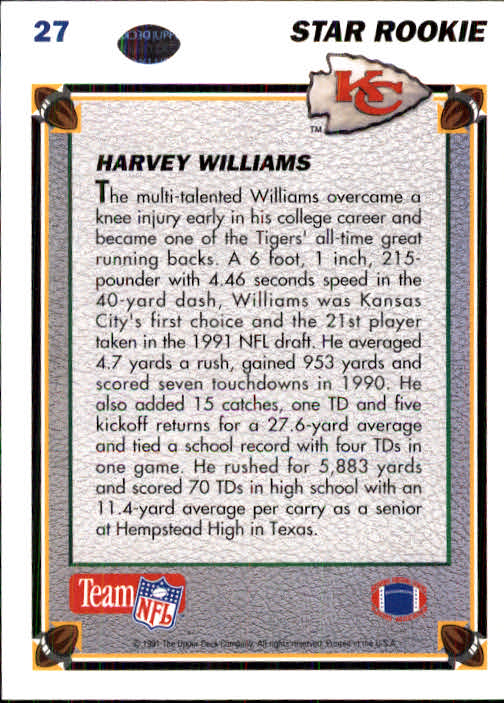 1991 Upper Deck Football "Main Set" Cards #1 to #250 Rookies and Veterans - Picture 57 of 495