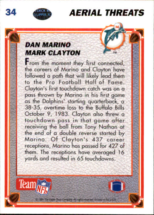 1991 Upper Deck Football "Main Set" Cards #1 to #250 Rookies and Veterans - Picture 69 of 495