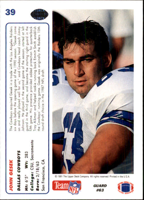1991 Upper Deck Football "Main Set" Cards #1 to #250 Rookies and Veterans - Picture 77 of 495