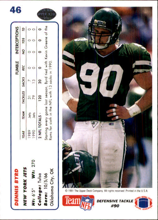 1991 Upper Deck Football "Main Set" Cards #1 to #250 Rookies and Veterans - Picture 91 of 495