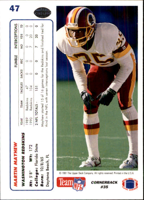 1991 Upper Deck Football "Main Set" Cards #1 to #250 Rookies and Veterans - Picture 93 of 495