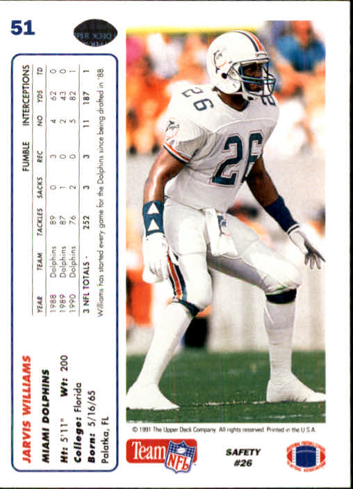 1991 Upper Deck Football "Main Set" Cards #1 to #250 Rookies and Veterans - Picture 101 of 495