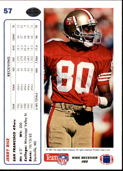 1991 Upper Deck Football "Main Set" Cards #1 to #250 Rookies and Veterans - Picture 113 of 495