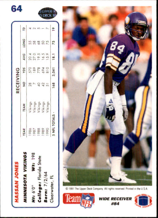 1991 Upper Deck Football "Main Set" Cards #1 to #250 Rookies and Veterans - Picture 127 of 495