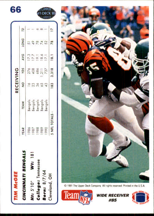 1991 Upper Deck Football "Main Set" Cards #1 to #250 Rookies and Veterans - Picture 131 of 495