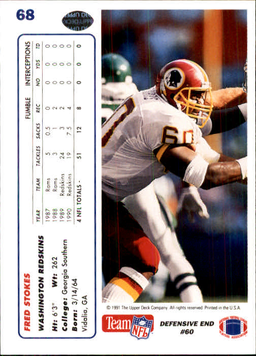 1991 Upper Deck Football "Main Set" Cards #1 to #250 Rookies and Veterans - Picture 135 of 495