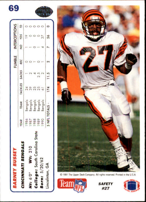 1991 Upper Deck Football "Main Set" Cards #1 to #250 Rookies and Veterans - Picture 137 of 495