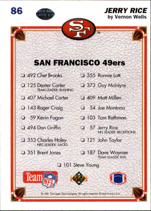 1991 Upper Deck Football "Main Set" Cards #1 to #250 Rookies and Veterans - Picture 171 of 495