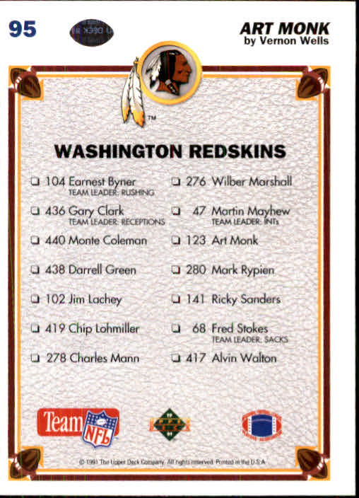 1991 Upper Deck Football "Main Set" Cards #1 to #250 Rookies and Veterans - Picture 189 of 495