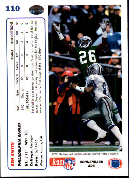 1991 Upper Deck Football "Main Set" Cards #1 to #250 Rookies and Veterans - Picture 219 of 495
