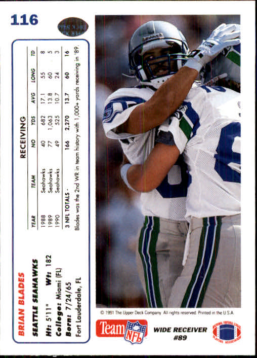 1991 Upper Deck Football "Main Set" Cards #1 to #250 Rookies and Veterans - Picture 231 of 495
