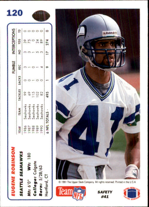 1991 Upper Deck Football "Main Set" Cards #1 to #250 Rookies and Veterans - Picture 239 of 495