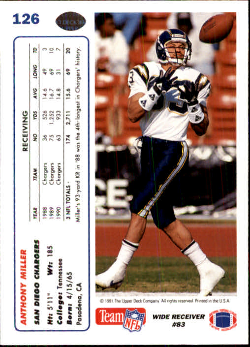 1991 Upper Deck Football "Main Set" Cards #1 to #250 Rookies and Veterans - Picture 251 of 495