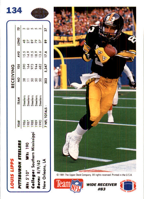 1991 Upper Deck Football "Main Set" Cards #1 to #250 Rookies and Veterans - Picture 267 of 495