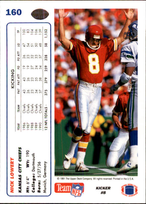 1991 Upper Deck Football "Main Set" Cards #1 to #250 Rookies and Veterans - Picture 317 of 495