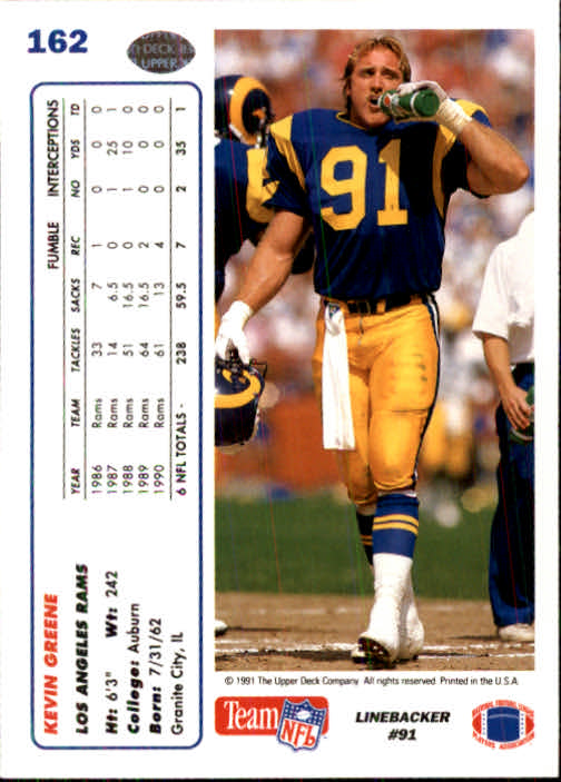 1991 Upper Deck Football "Main Set" Cards #1 to #250 Rookies and Veterans - Picture 321 of 495